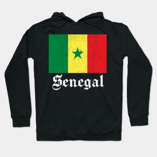 Senegal // Vintage-Style Flag Design Hoodie